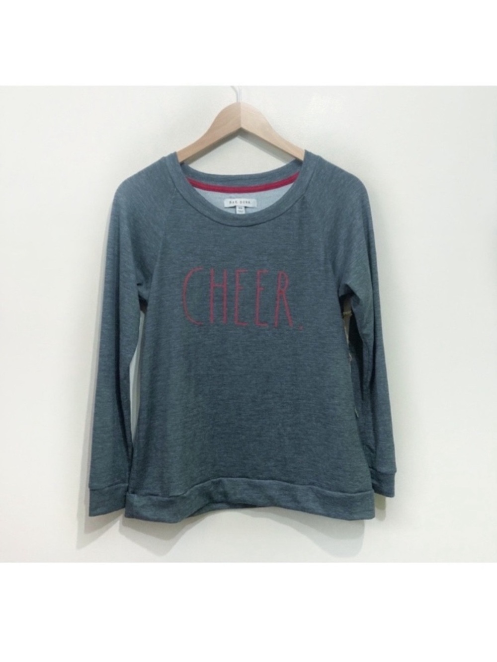 Rae Dunn “Cheer” Longsleeve Fleece PJ Top Pyjama Size Medium New